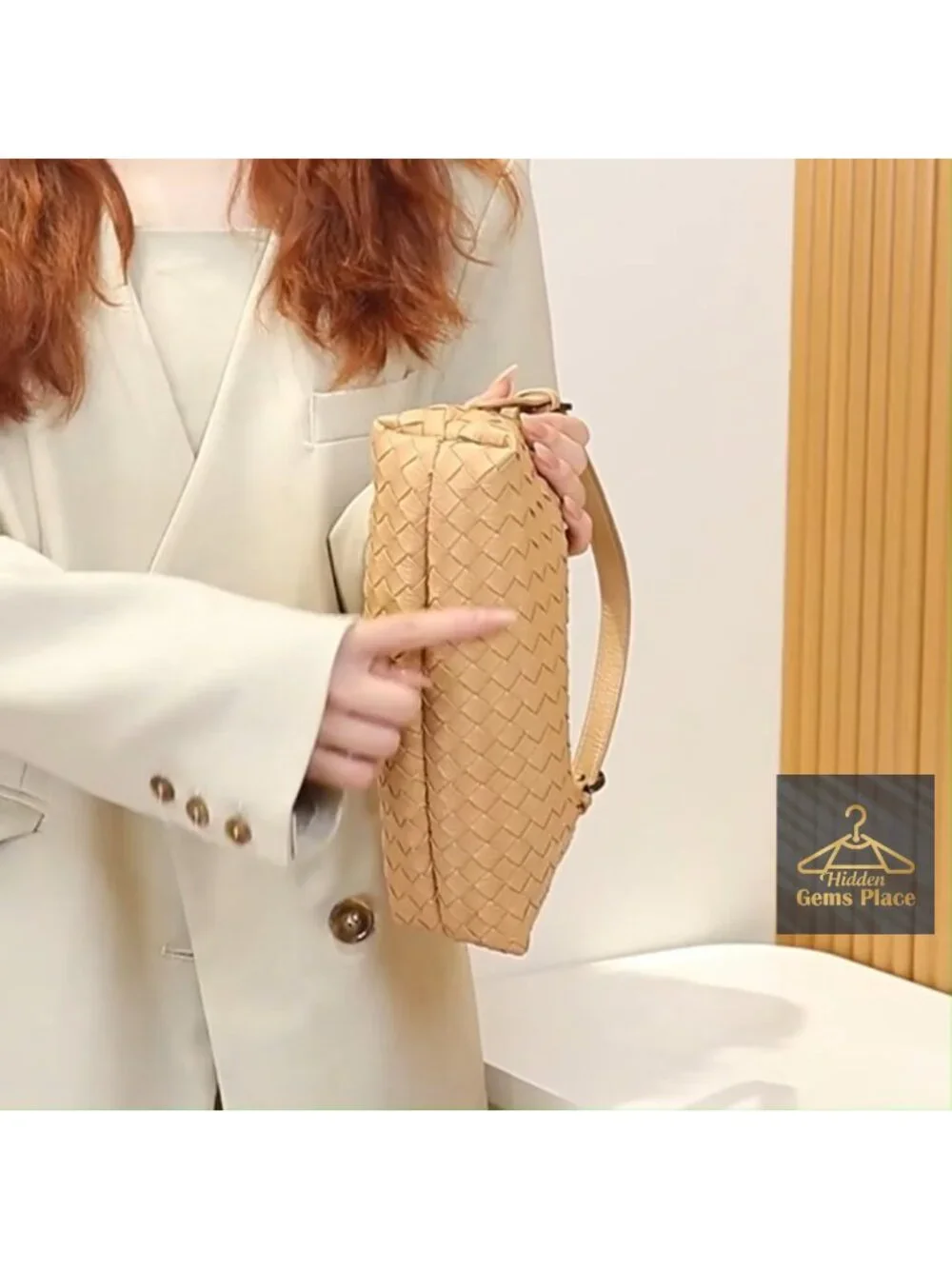 Woven Vegan Leather Crossbody Bag Hobo Tote 5-in-1 Versatile Handbag